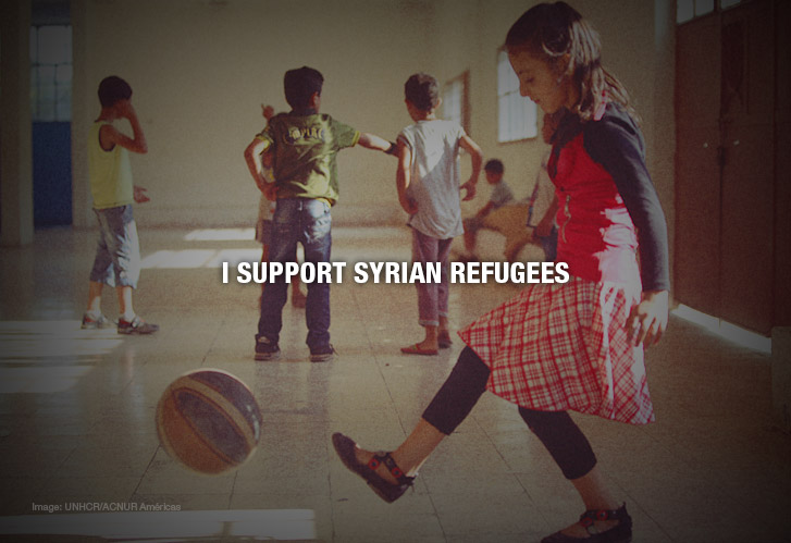 I support Syrian refugees